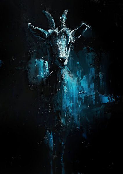 Painting Abstract Goat by Art Whims