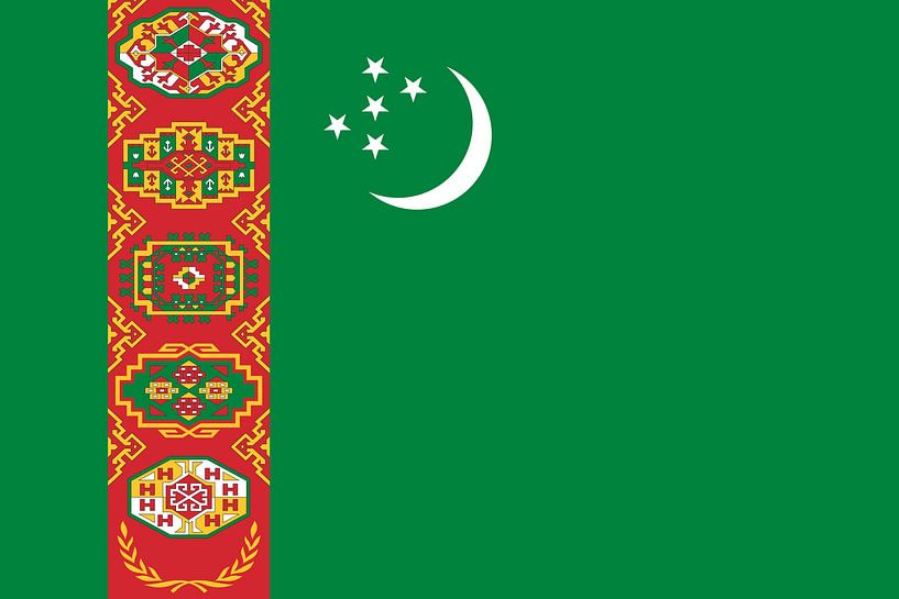 Flag of Turmenistan by de-nue-pic