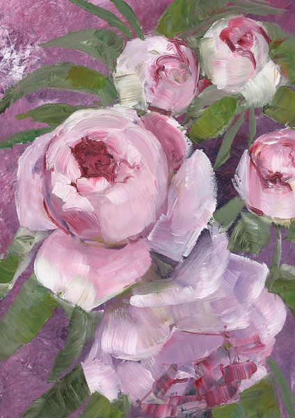 Rylee - Roses de peinture par Rosana Laiz Blursbyai