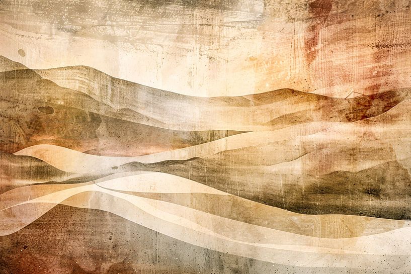 Paysage abstrait dans les tons de terre par Imperial Art House