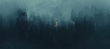 Echoes of the Forgotten Forest van Abstract Schilderij
