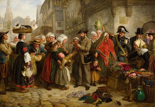 An English Artist Collecting Costumes In Brittany, Edward Hughes
