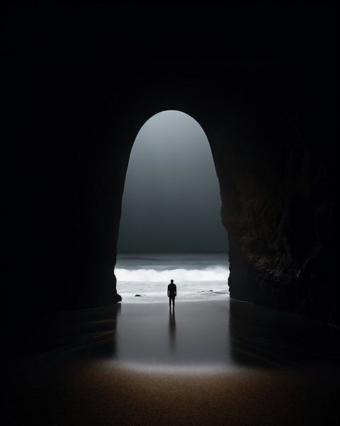 Grot aan zee van fernlichtsicht