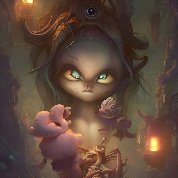Bébé Cthulhu par Harmanna Digital Art