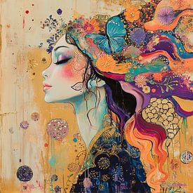 Woman Flowers by Art Whims