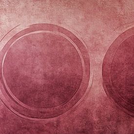 Rot Abstrakt | Rote Kreise von Moderne Kollektion