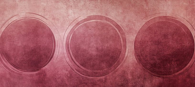 Red Abstract | Red Circles by Modern Collection