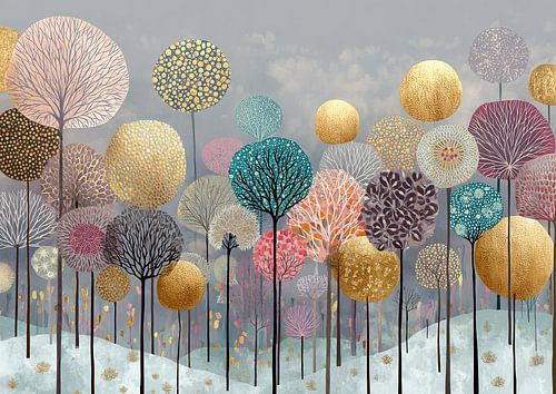 Trees Abstract | Colourful Tree Moments