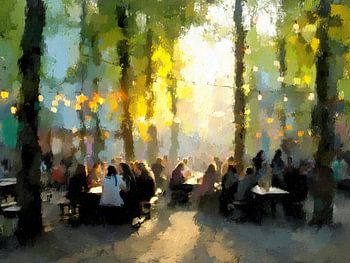 Zomerse middag op het terras