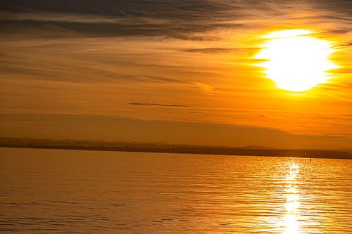 BADEN-WÜRTTEMBERG : ZONSONDERGANG AAN DE BODENSEE