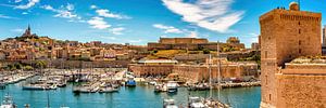Panorama Aufnahme alter Hafen in Marseille Frankreich