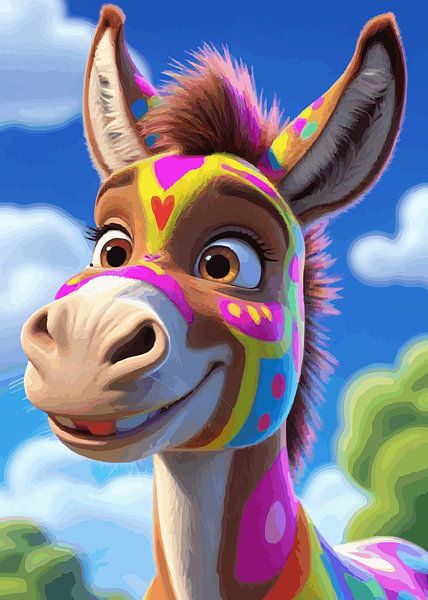 cute and colorful donkeys by Giandra Safaraz