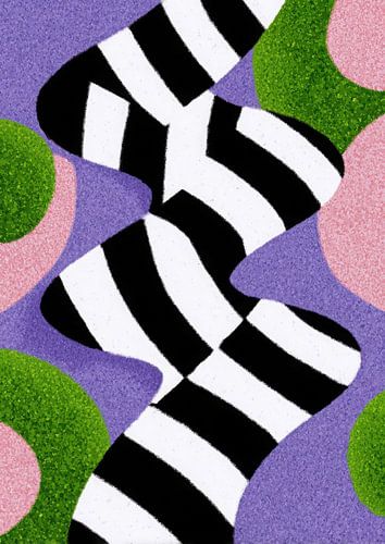 Op-Art black and white pattern