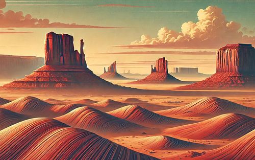 Vintage USA, Monument Valley Poster