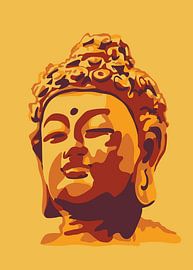 Golden Serenity Buddha-Kunst von Art Kingdom