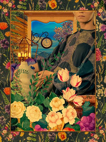 Surreal Floral Portail Collage