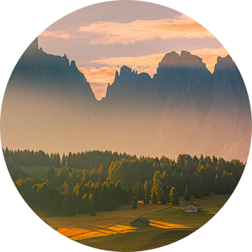 Zonsopkomst op Alpe di Siusi van Henk Meijer Photography