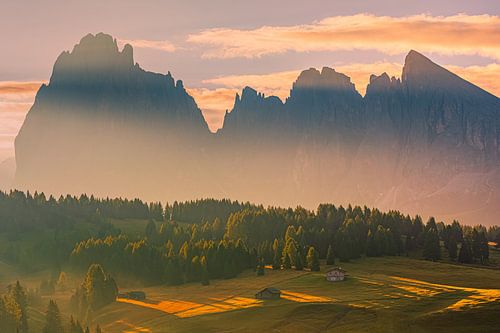 Zonsopkomst op Alpe di Siusi
