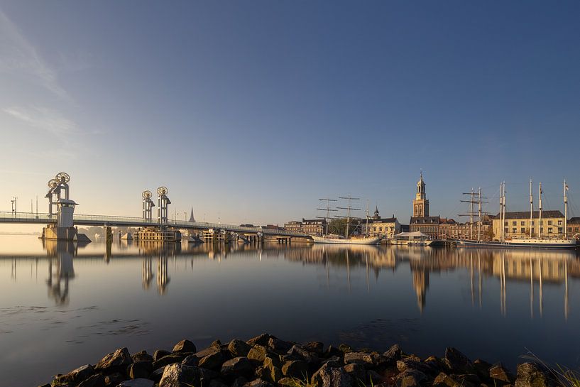 Kampen skyline in golden light #3 by Edwin Mooijaart