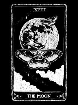 Luna Moth x Der Mond Tarot von Marith Buma