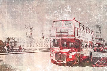 City-Art London Red Buses by Melanie Viola