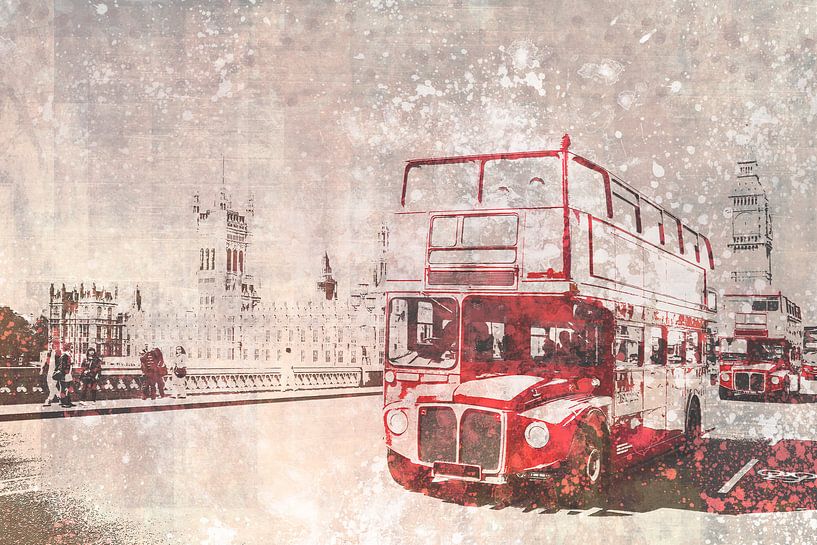 City-Art London Red Buses von Melanie Viola