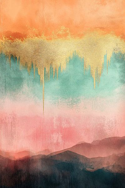 Pluie dorée au pastel n°1 par Studio BB