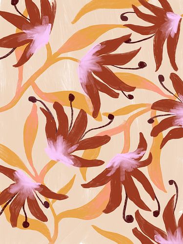 Graceful flowers in warm, earthy colours