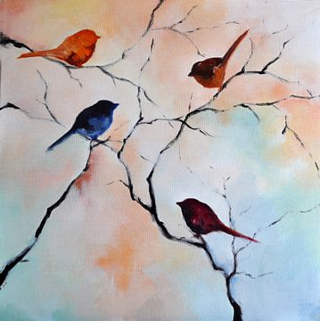 Birds in the Garden 4 van Maria Kitano