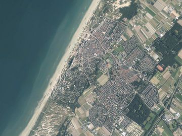 Luchtfoto van Noordwijk van Maps Are Art