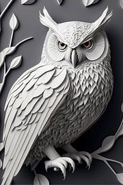 white owl by haroulita