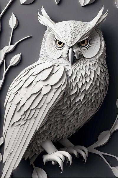 white owl by haroulita