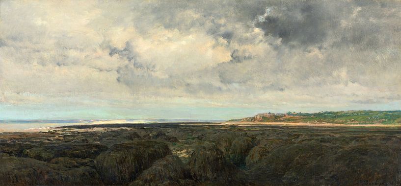 Charles François Daubigny, Villerville von Le Ratier aus gesehen von finemasterpiece