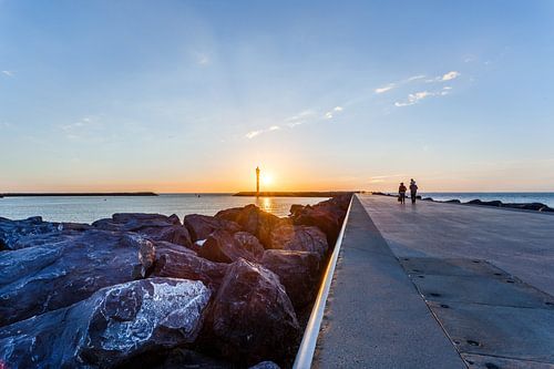Coucher de soleil à Ostende, Belgique