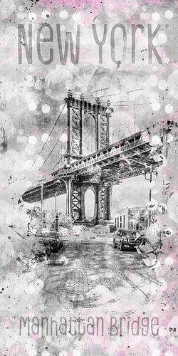 Graphic Art NEW YORK CITY Manhattan Bridge