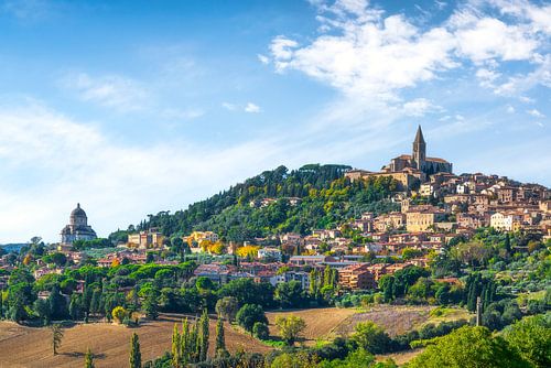 Todi Town skyline with churches, Umbria, Italy by Stefano Orazzini