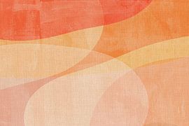 Organische Formen in warmem Orange, Rot, Rosa von Dina Dankers