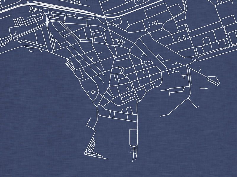 Kaart van Hoorn Centrum in Royaal Blauw van De Kaartenwinkel