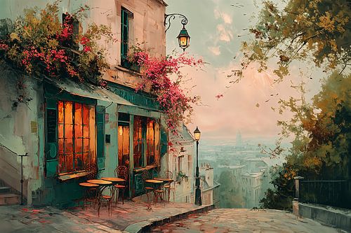 Café mit Stadtbild Nr. 4