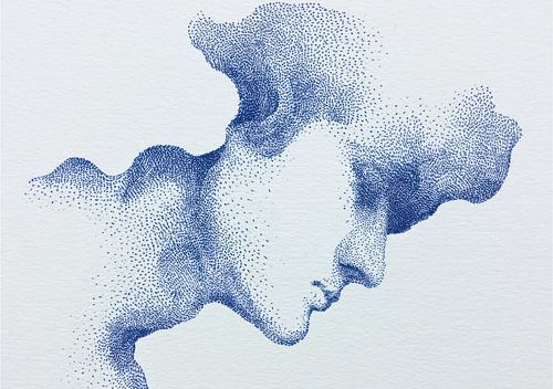 Blauwe stippellijn: gefragmenteerd profiel