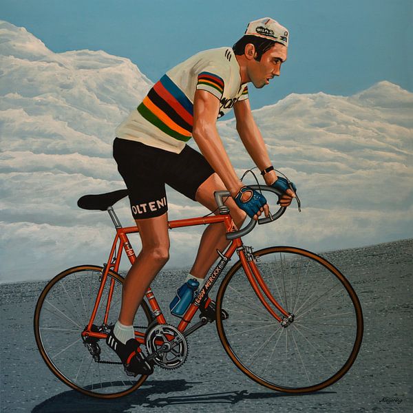 Eddy Merckx schilderij van Paul Meijering