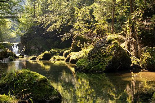 ALLGÄU waterfall and river - picturesque valley