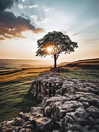 Tree in the sunrise
