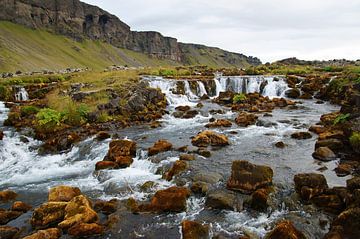 IJsland, meanderende waterval in het landschap van Discover Dutch Nature