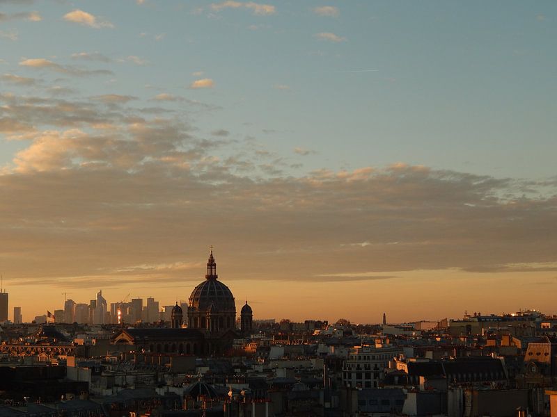 Parijs bij zonsondergang von Julia Wezenaar