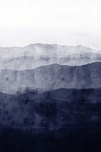 Montagnes no. 2 Indigo sur Adriano Oliveira