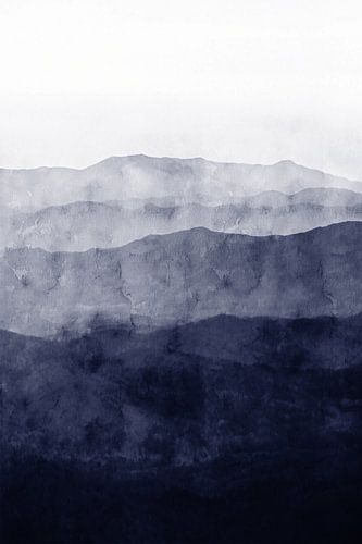 Mountains no. 2 Indigo by Adriano Oliveira
