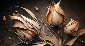 Rusty Tulips by Jacky