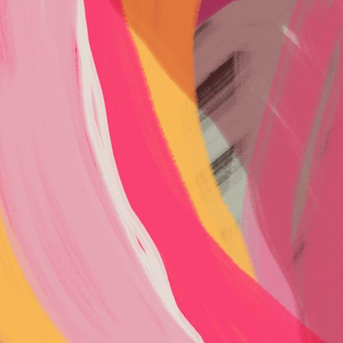 Kleurrijke moderne abstracte kunst in neon- en pastelkleuren nr. 4