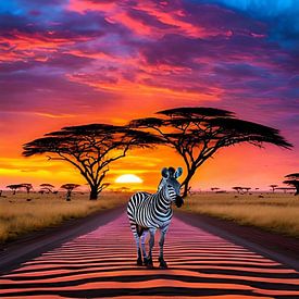 Zebrastreifen in der Serengeti von Gert-Jan Siesling